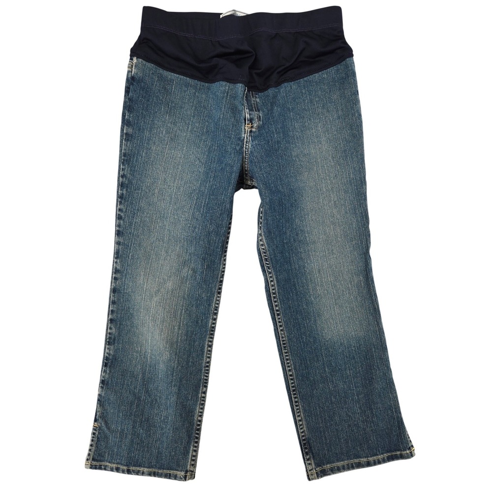 Old Navy Size S Maternity Cropped Jeans Women Blue Casual Denim Full Panel